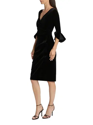Chiara Boni La Petite Robe Women's Triana Velvet Wrap Dress | Thumbnail 4 Chiara Boni La Petite Robe Women's Triana Velvet Wrap Dress | Thumbnail 4