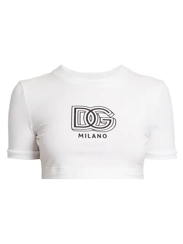 Women's Logo Cotton-Blend Crop T-Shirt - Optical White