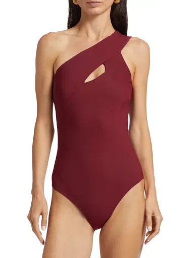 Chiara Boni La Petite Robe Women's Conception Cut-Out One-Piece Swimsuit - Mahogany - Size 2 | Thumbnail 3