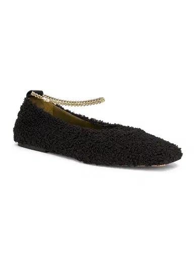 Maria Luca Women's Augusta Teddy Ballet Flats - Black - Size 9.5 | Thumbnail 2