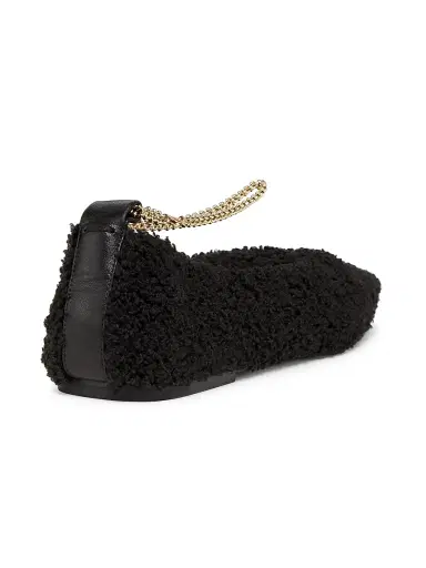 Maria Luca Women's Augusta Teddy Ballet Flats - Black - Size 9.5 | Thumbnail 3
