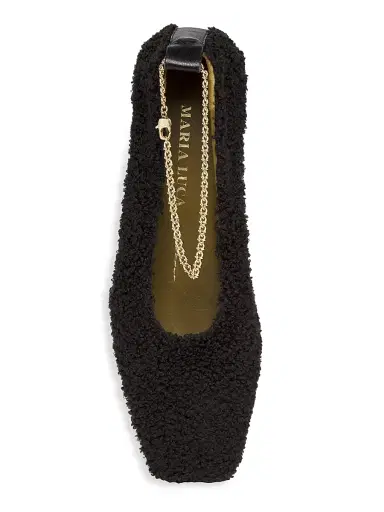 Maria Luca Women's Augusta Teddy Ballet Flats - Black - Size 9.5 | Thumbnail 4