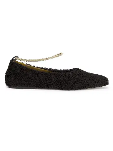 Maria Luca Women's Augusta Teddy Ballet Flats - Black - Size 9.5 | Thumbnail 1