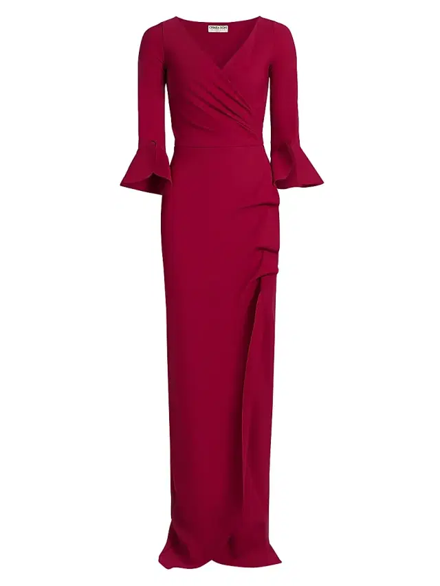 Chiara Boni La Petite Robe Women's Zalfa Ruched Gown - Garnet