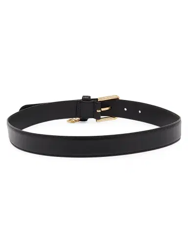 Dolce & Gabbana Women's Leather & Logo-Charm Belt - Nero - Size Medium | Thumbnail 2 Dolce & Gabbana Women's Leather & Logo-Charm Belt - Nero - Size Medium | Thumbnail 2