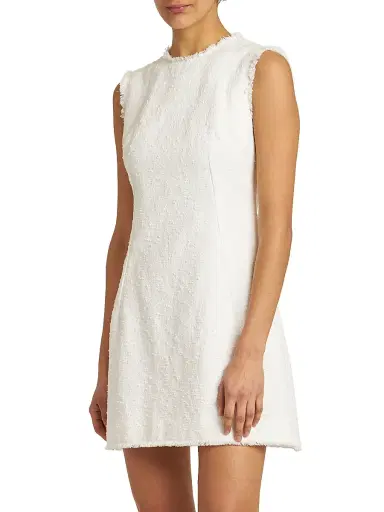 Dolce & Gabbana Women's Rachel Cotton A-Line Minidress - Bianco Ottico | Thumbnail 4