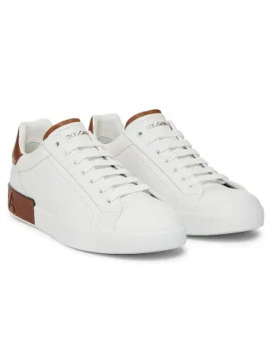 Dolce & Gabbana Men's Portofino Leather Sneakers | Thumbnail 2 Dolce & Gabbana Men's Portofino Leather Sneakers | Thumbnail 2