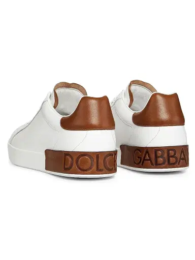 Dolce & Gabbana Men's Portofino Leather Sneakers | Thumbnail 3 Dolce & Gabbana Men's Portofino Leather Sneakers | Thumbnail 3
