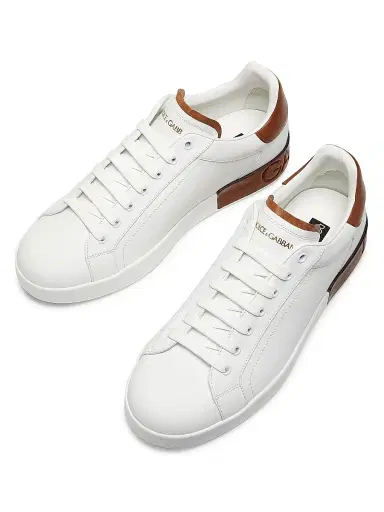 Dolce & Gabbana Men's Portofino Leather Sneakers | Thumbnail 4 Dolce & Gabbana Men's Portofino Leather Sneakers | Thumbnail 4