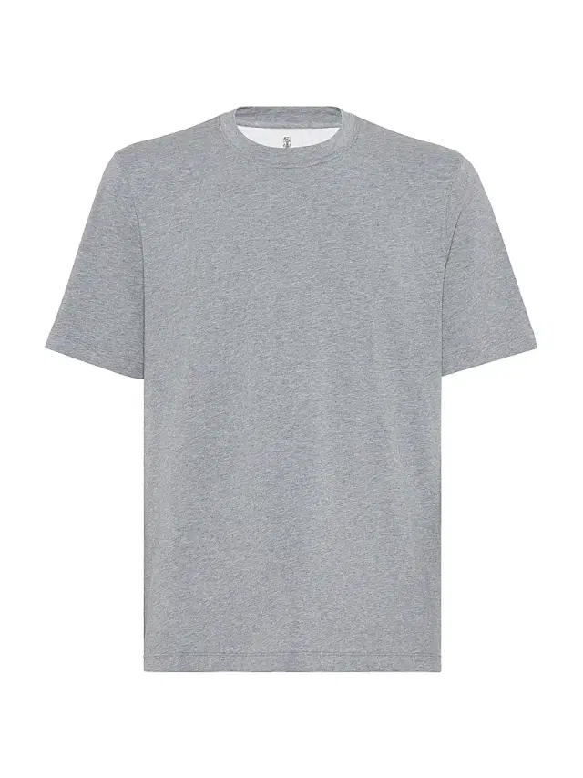 Men's Cotton Jersey Crew Neck T-Shirt - White