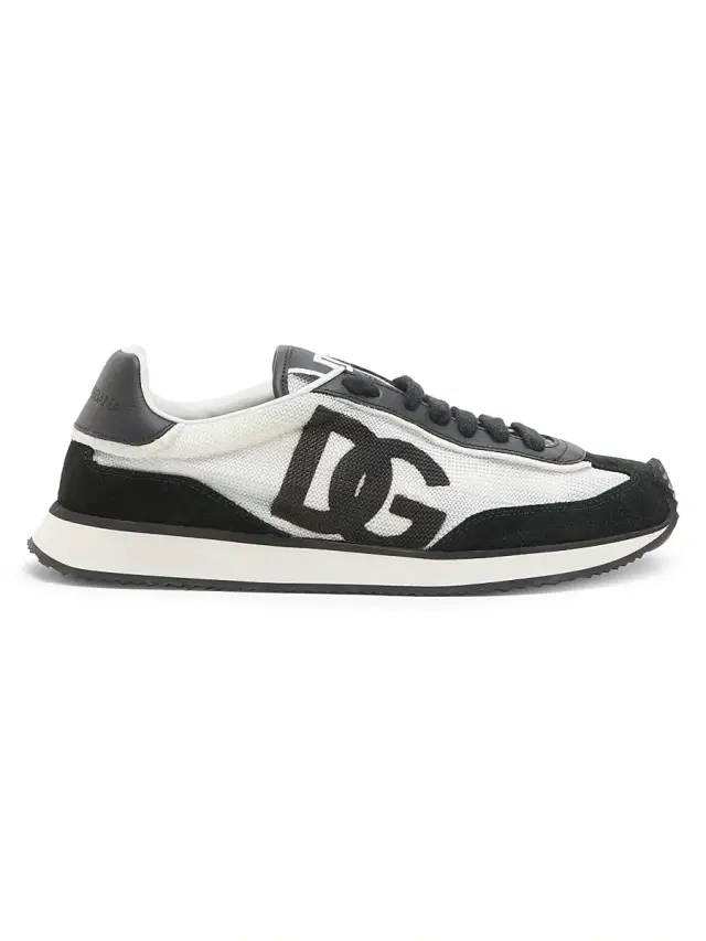 Dolce & Gabbana Women's Logo Colorblocked Low-Top Sneakers - White Black