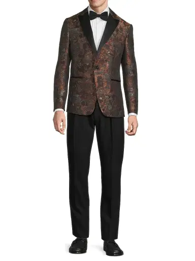 Pal Zileri Men's Novel Smoking Jacket - Bronze | Thumbnail 2