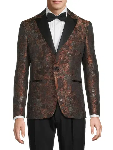 Pal Zileri Men's Novel Smoking Jacket - Bronze | Thumbnail 3