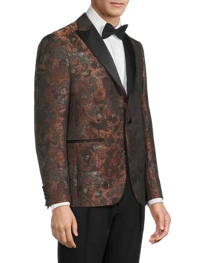 Pal Zileri Men's Novel Smoking Jacket - Bronze | Thumbnail 4