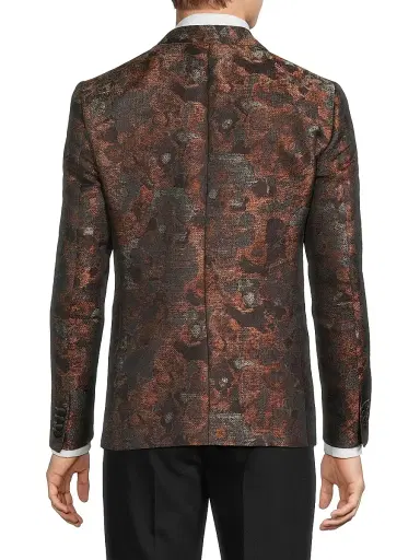 Pal Zileri Men's Novel Smoking Jacket - Bronze | Thumbnail 5