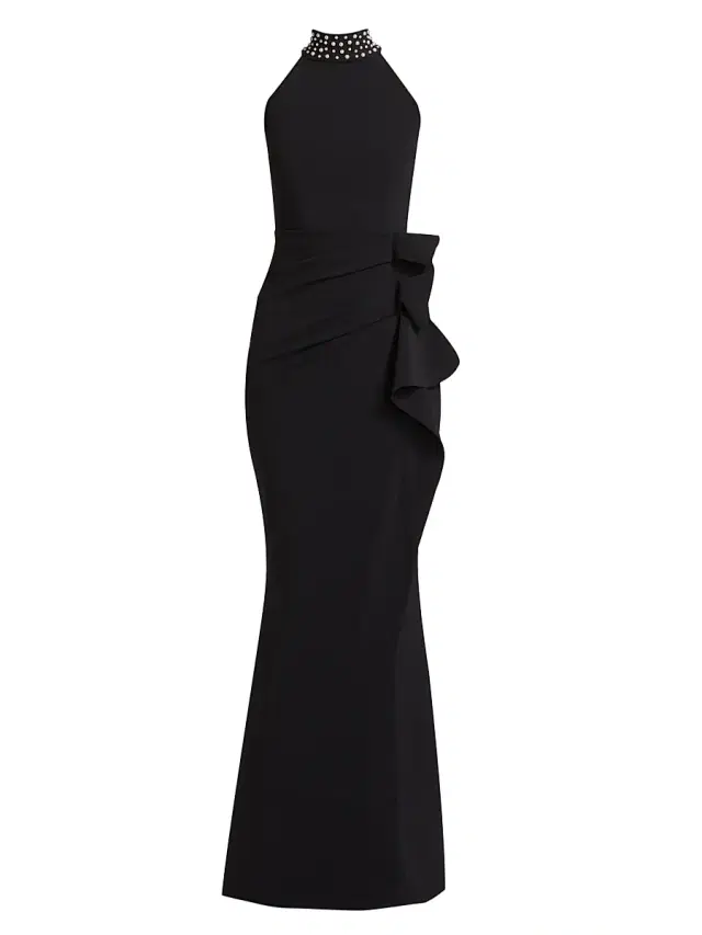 Chiara Boni La Petite Robe Women's Gudrum Long Pearl Dress - Black