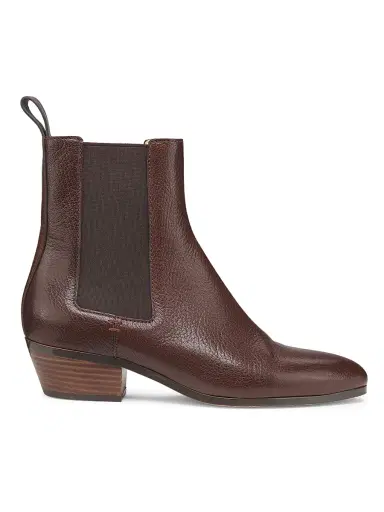 Odissì Women's Ella 45MM Leather Ankle Boots - Dark Brown | Thumbnail 1 Odissì Women's Ella 45MM Leather Ankle Boots - Dark Brown | Thumbnail 1