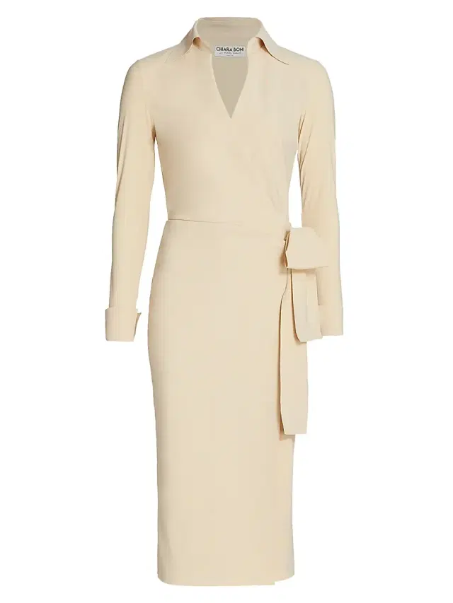 Chiara Boni La Petite Robe Women's Kamala Matte Jersey Wrap Dress - Desert