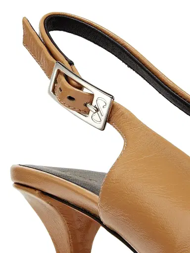 Proenza Schouler Women's Trap 65MM Slingback Pumps - Dark Beige | Thumbnail 5 Proenza Schouler Women's Trap 65MM Slingback Pumps - Dark Beige | Thumbnail 5