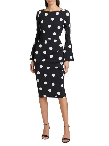 Chiara Boni La Petite Robe Women's Addax Polka Dot Cocktail Dress | Thumbnail 2 Chiara Boni La Petite Robe Women's Addax Polka Dot Cocktail Dress | Thumbnail 2