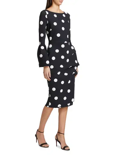 Chiara Boni La Petite Robe Women's Addax Polka Dot Cocktail Dress | Thumbnail 4 Chiara Boni La Petite Robe Women's Addax Polka Dot Cocktail Dress | Thumbnail 4