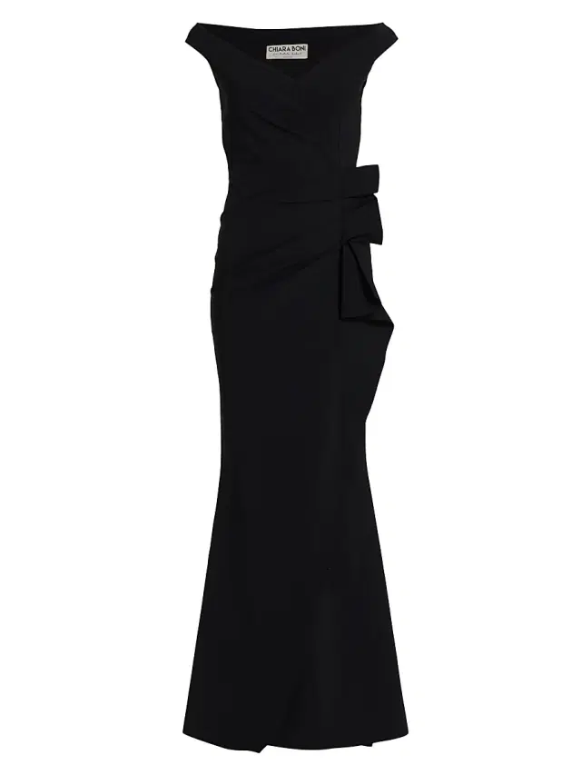 Chiara Boni La Petite Robe Women's Silveria Ruffle Peplum Maxi Gown - Black