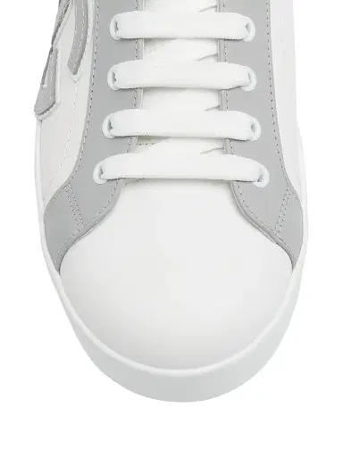 Dolce & Gabbana Men's Portofino Lace-Up Sneakers - White Grey | Thumbnail 4 Dolce & Gabbana Men's Portofino Lace-Up Sneakers - White Grey | Thumbnail 4
