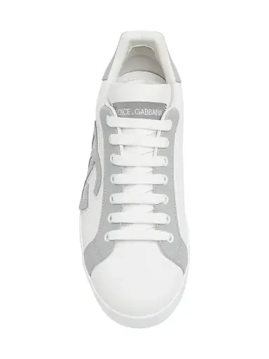 Dolce & Gabbana Men's Portofino Lace-Up Sneakers - White Grey | Thumbnail 5 Dolce & Gabbana Men's Portofino Lace-Up Sneakers - White Grey | Thumbnail 5
