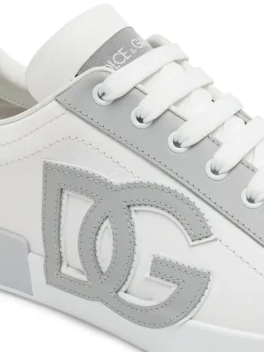 Dolce & Gabbana Men's Portofino Lace-Up Sneakers - White Grey | Thumbnail 6 Dolce & Gabbana Men's Portofino Lace-Up Sneakers - White Grey | Thumbnail 6