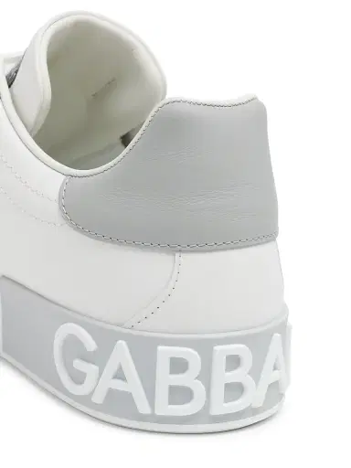 Dolce & Gabbana Men's Portofino Lace-Up Sneakers - White Grey | Thumbnail 7 Dolce & Gabbana Men's Portofino Lace-Up Sneakers - White Grey | Thumbnail 7