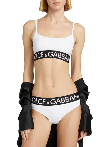 Dolce & Gabbana Women's Logo Bikini - Bianco Ottico | Thumbnail 3 Dolce & Gabbana Women's Logo Bikini - Bianco Ottico | Thumbnail 3