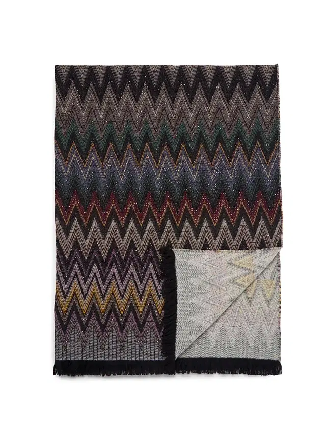 Missoni Chen Throw Blanket - Black Multicolor