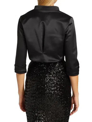 Chiara Boni La Petite Robe Women's Amatista Satin Shrug | Thumbnail 5