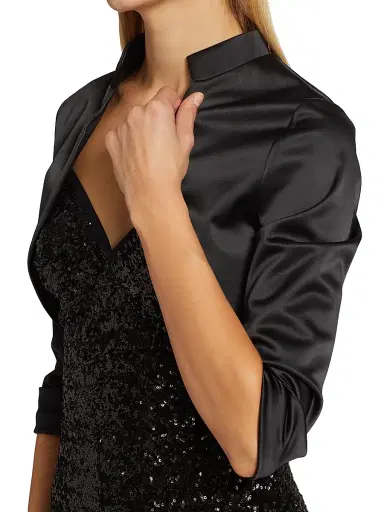 Chiara Boni La Petite Robe Women's Amatista Satin Shrug | Thumbnail 6