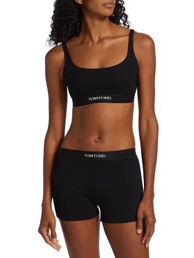 Tom Ford Women's Modal Signature Bralette - Black - Size XXS | Thumbnail 3 Tom Ford Women's Modal Signature Bralette - Black - Size XXS | Thumbnail 3