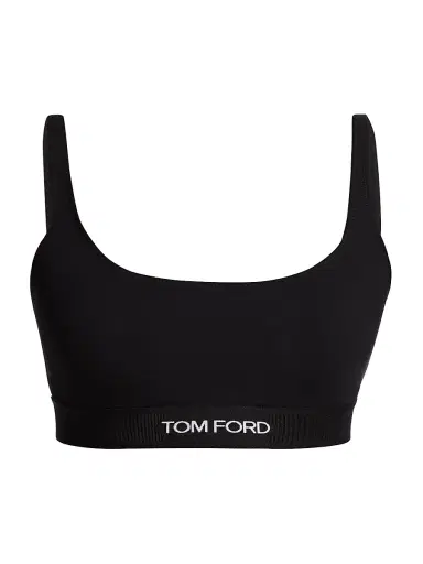 Tom Ford Women's Modal Signature Bralette - Black - Size XXS | Thumbnail 1 Tom Ford Women's Modal Signature Bralette - Black - Size XXS | Thumbnail 1