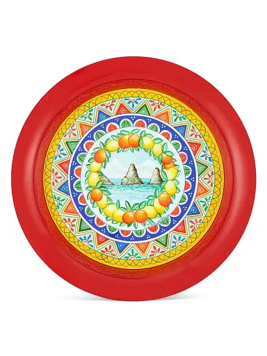 Dolce & Gabbana Carretto Round Metal Tray | Thumbnail 1 Dolce & Gabbana Carretto Round Metal Tray | Thumbnail 1