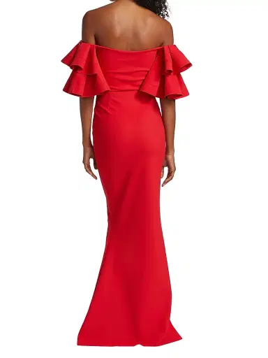 Chiara Boni La Petite Robe Women's Parvati Off-The-Shoulder Gown | Thumbnail 5
