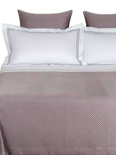 Frette Lux Herringbone King Coverlet - Slate Grey King | Thumbnail 1 Frette Lux Herringbone King Coverlet - Slate Grey King | Thumbnail 1