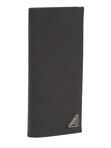 Prada Men's Saffiano Leather Wallet - Black | Thumbnail 2