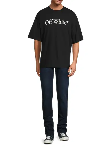 Off-White Men's Big Bookish Skate T-Shirt - Black White - Size XS | Thumbnail 2