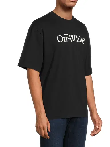 Off-White Men's Big Bookish Skate T-Shirt - Black White - Size XS | Thumbnail 4