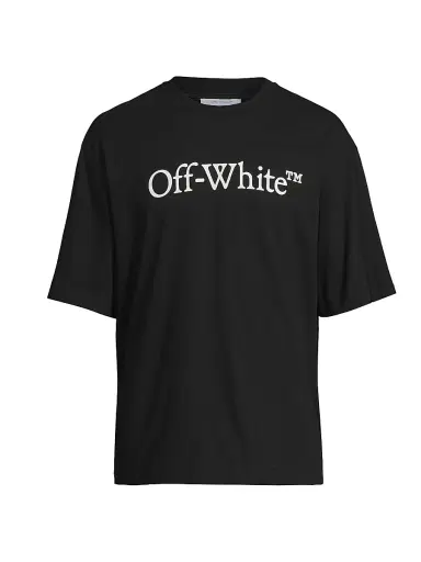 Off-White Men's Big Bookish Skate T-Shirt - Black White - Size XS | Thumbnail 1