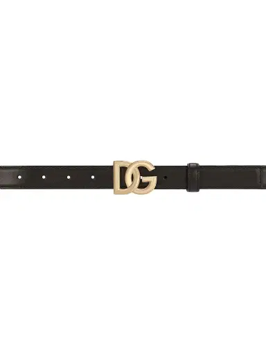Dolce & Gabbana Women's DG Logo Buckle Leather Belt - Nero - Size Medium | Thumbnail 5 Dolce & Gabbana Women's DG Logo Buckle Leather Belt - Nero - Size Medium | Thumbnail 5