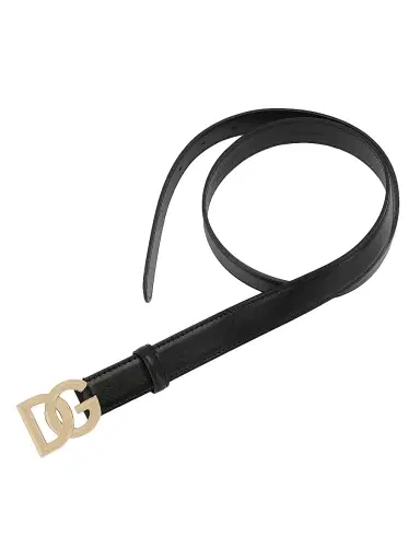 Dolce & Gabbana Women's DG Logo Buckle Leather Belt - Nero - Size Medium | Thumbnail 6 Dolce & Gabbana Women's DG Logo Buckle Leather Belt - Nero - Size Medium | Thumbnail 6