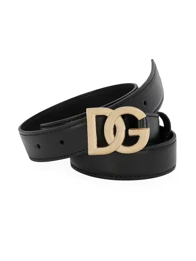 Dolce & Gabbana Women's DG Logo Buckle Leather Belt - Nero - Size Medium | Thumbnail 7 Dolce & Gabbana Women's DG Logo Buckle Leather Belt - Nero - Size Medium | Thumbnail 7