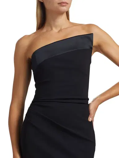 Chiara Boni La Petite Robe Women's Tawia Asymmetric Strapless Gown | Thumbnail 6