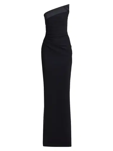 Chiara Boni La Petite Robe Women's Tawia Asymmetric Strapless Gown | Thumbnail 1