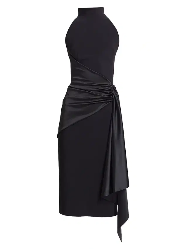 Chiara Boni La Petite Robe Women's Satin Sash Sheath Dress