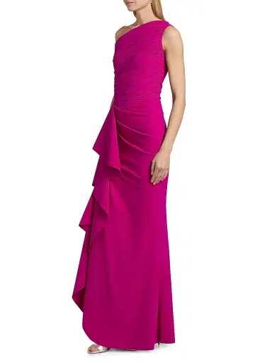 Chiara Boni La Petite Robe Women's Aziza Ruched One-Shoulder Gown | Thumbnail 4